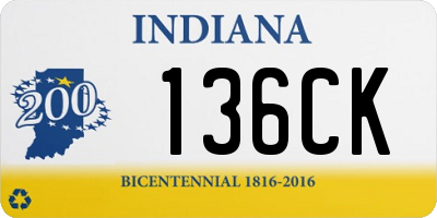 IN license plate 136CK