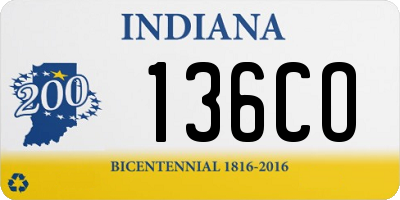 IN license plate 136CO