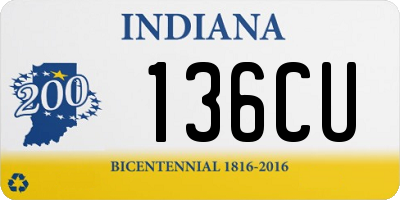 IN license plate 136CU