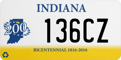 IN license plate 136CZ