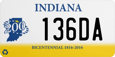 IN license plate 136DA