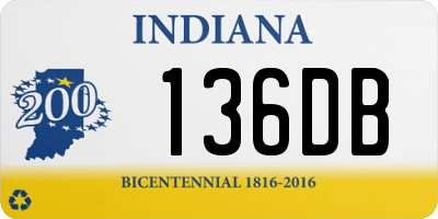 IN license plate 136DB