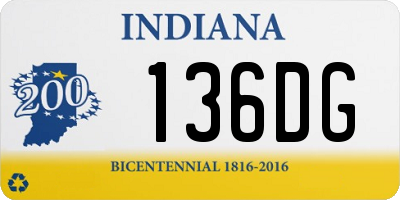 IN license plate 136DG