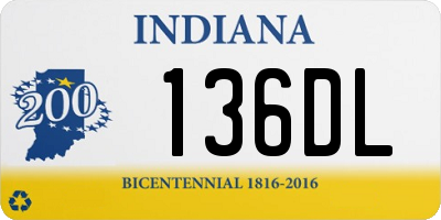 IN license plate 136DL