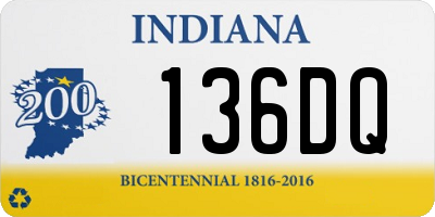IN license plate 136DQ