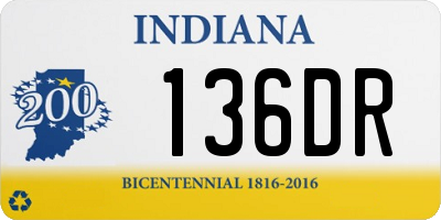 IN license plate 136DR