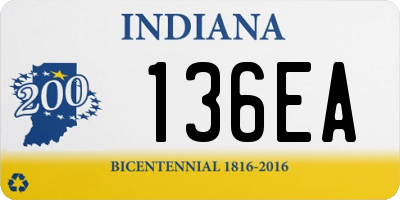 IN license plate 136EA