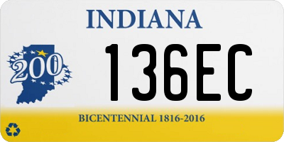 IN license plate 136EC