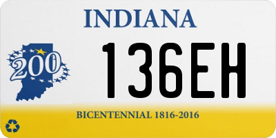 IN license plate 136EH