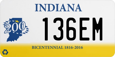 IN license plate 136EM