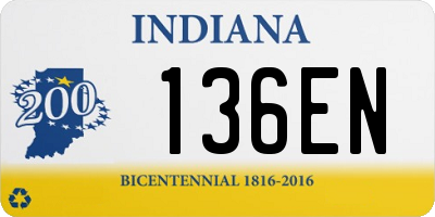 IN license plate 136EN