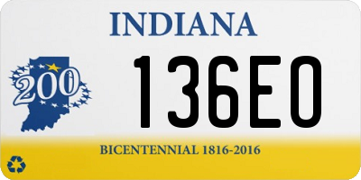 IN license plate 136EO