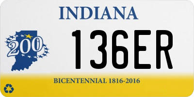 IN license plate 136ER