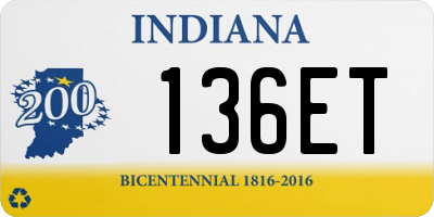 IN license plate 136ET