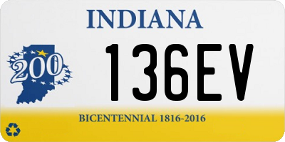 IN license plate 136EV