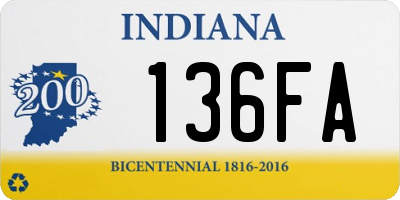 IN license plate 136FA
