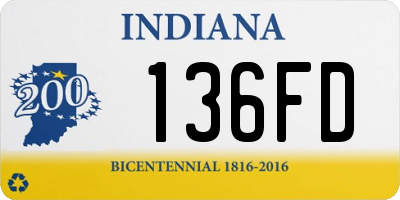 IN license plate 136FD