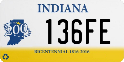 IN license plate 136FE