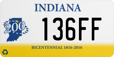 IN license plate 136FF