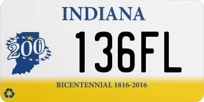 IN license plate 136FL