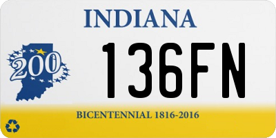 IN license plate 136FN