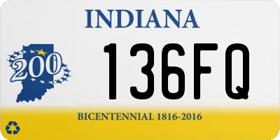 IN license plate 136FQ