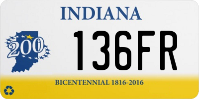 IN license plate 136FR