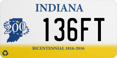 IN license plate 136FT