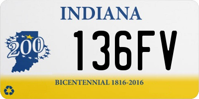 IN license plate 136FV