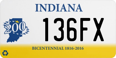 IN license plate 136FX