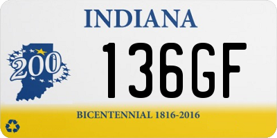 IN license plate 136GF