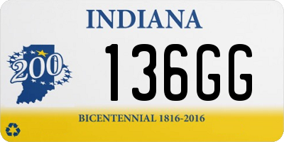 IN license plate 136GG