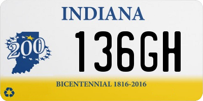 IN license plate 136GH