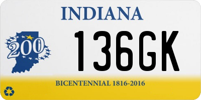 IN license plate 136GK