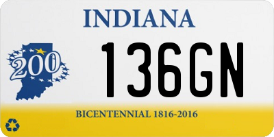 IN license plate 136GN