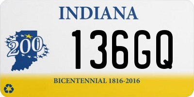 IN license plate 136GQ