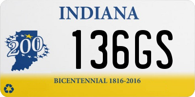 IN license plate 136GS