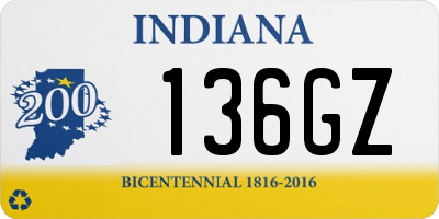 IN license plate 136GZ