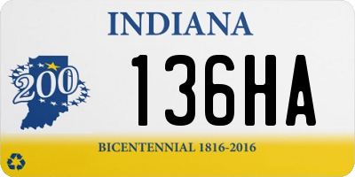 IN license plate 136HA