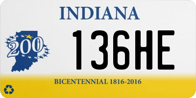 IN license plate 136HE