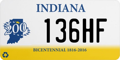 IN license plate 136HF