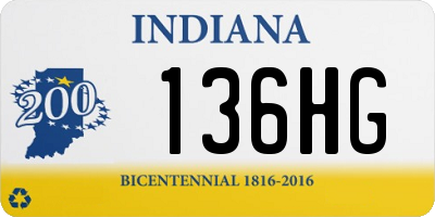IN license plate 136HG