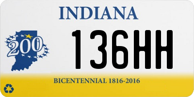 IN license plate 136HH