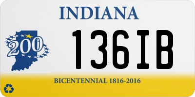 IN license plate 136IB