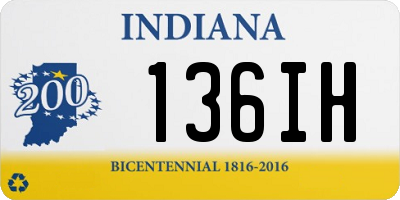 IN license plate 136IH