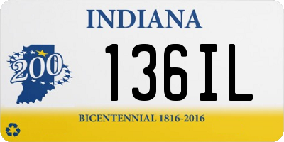 IN license plate 136IL