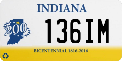 IN license plate 136IM