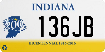 IN license plate 136JB