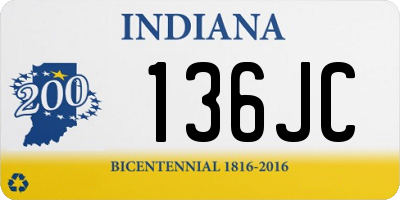 IN license plate 136JC
