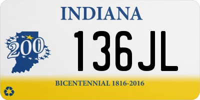 IN license plate 136JL